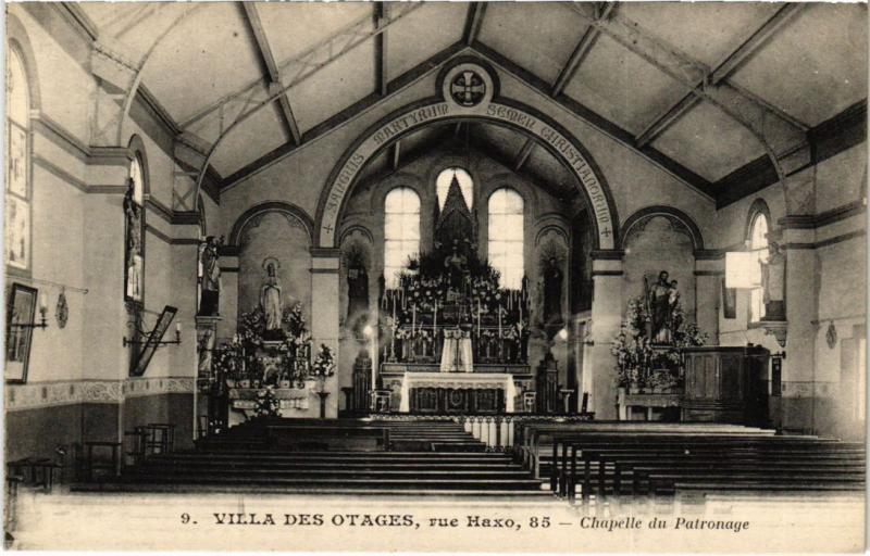 Carte postale ancienne Villa des Otages, rue Haxo, 85 - Chapelle du Patronage à Paris 20e