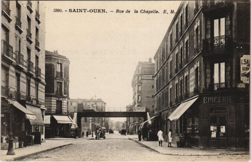Carte postale ancienne Saint-Ouen - Rue de la Chapelle