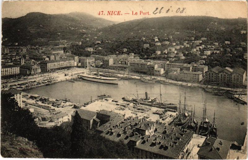 Carte postale ancienne Nice- Le port France