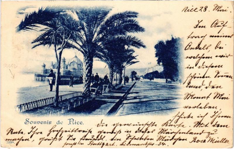 Carte postale ancienne Nice- souvenir France