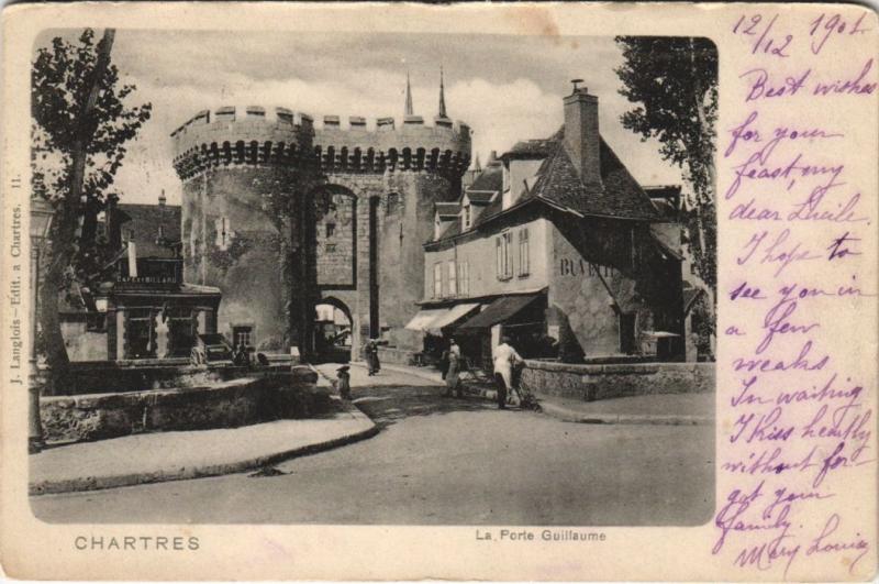 Carte postale ancienne Chartres-La Porte Guillaume à Chartres