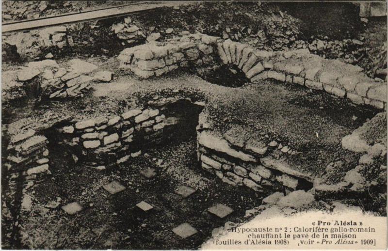 Carte postale ancienne Pro Alesia - Hypocauste No.2