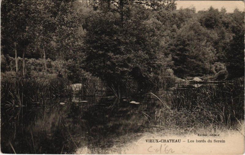 Carte postale ancienne Vieux-Chateau - Les bord du Serein à Vieux-Château