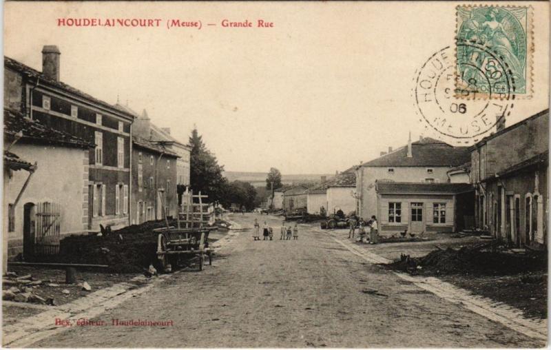 Carte postale ancienne Houdelaincourt - Grande Rue à Houdelaincourt