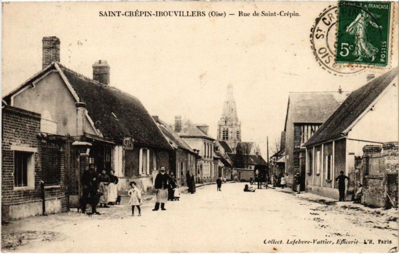 Carte postale ancienne Saint-Crepin-Ibouvillers - Rue de Saint-Crepin à Saint-Crépin-Ibouvillers
