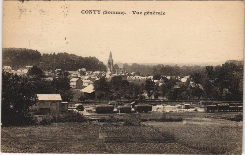 Carte postale ancienne Conty - Vue générale à Conty