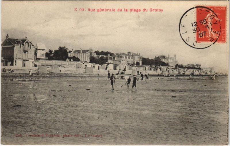 Carte postale ancienne Vue générale de la plage du Crotoy