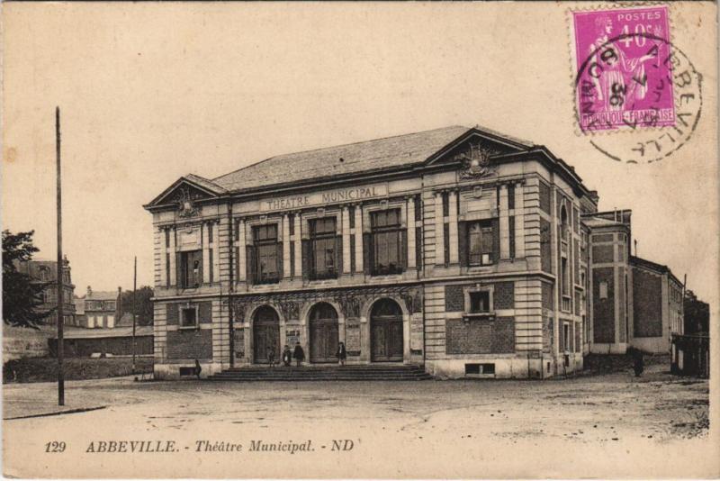 Carte postale ancienne Abbeville - Theatre Municipal à Abbeville