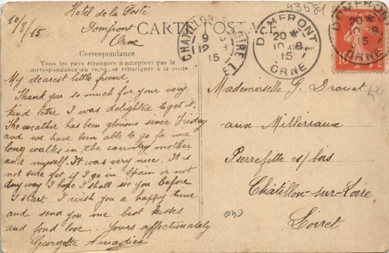 Carte postale ancienne Le Cháteau de la Megréve-Les Pavillons
