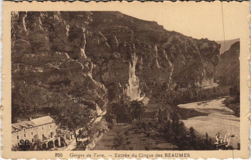 Carte postale ancienne Gorges du Tarn Entree du Cirque des Beaumes France