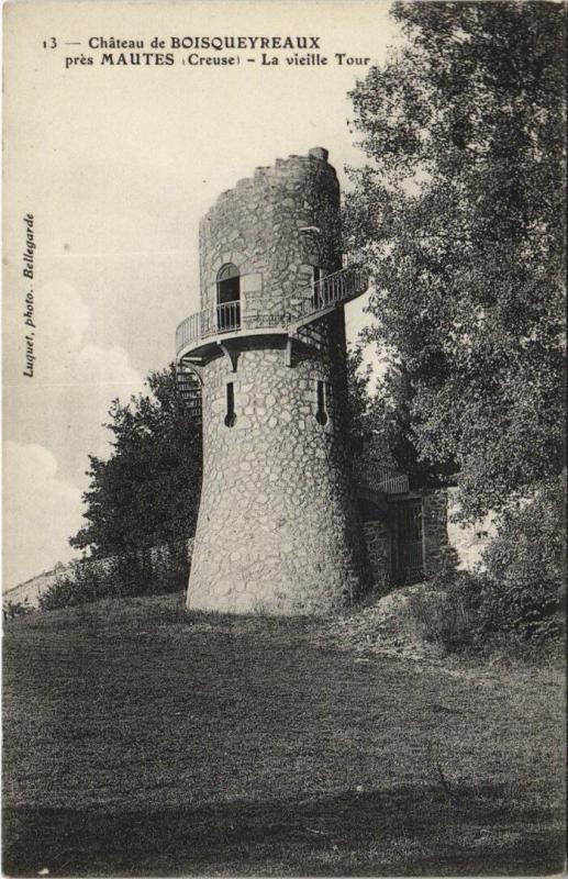 Carte postale ancienne Chateau de Biosqueyreaux pres Mautes - La vieille Tour à Mautes