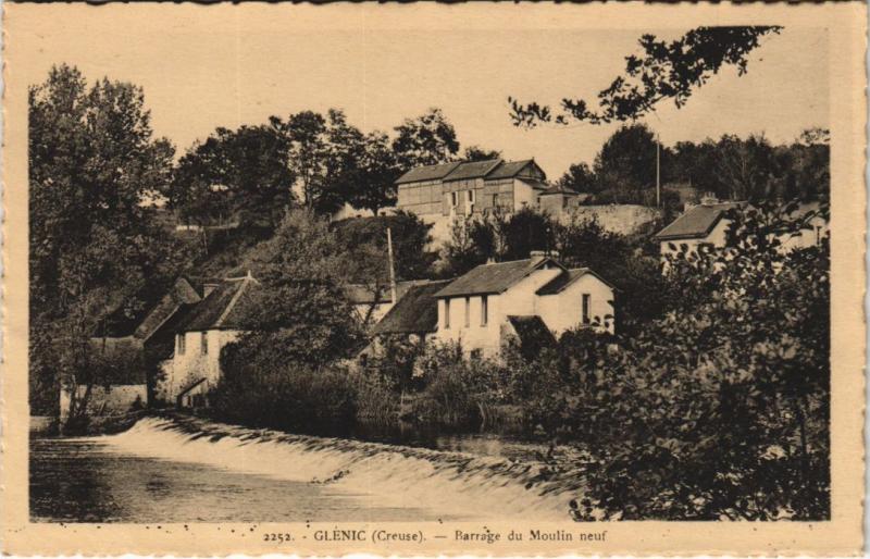 Carte postale ancienne Glenic - Barrage du Moulin neuf à Glénic