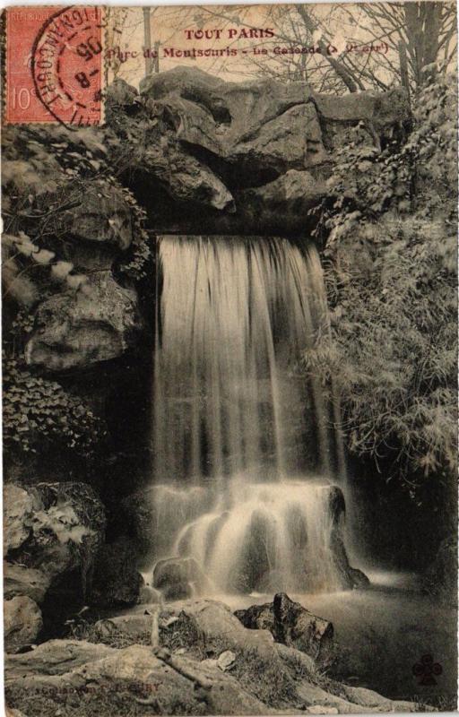 Carte postale ancienne Parc Montsouris - La Cascade à Paris 14e