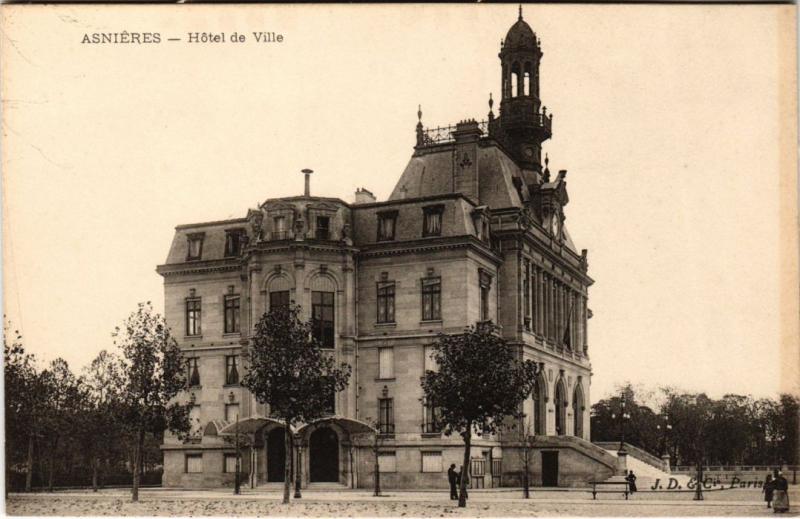 Carte postale ancienne Asnieres Hotel de Ville