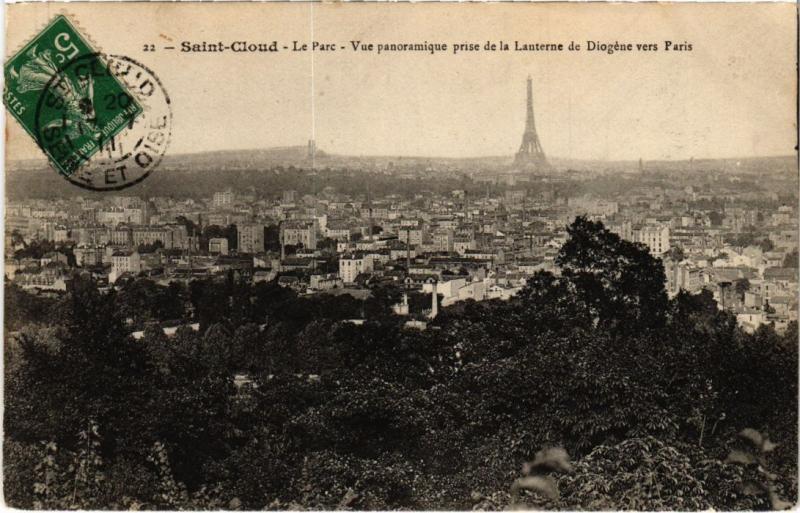 Carte postale ancienne Saint-Cloud Vue Panoramique - Cote Est à Saint-Cloud