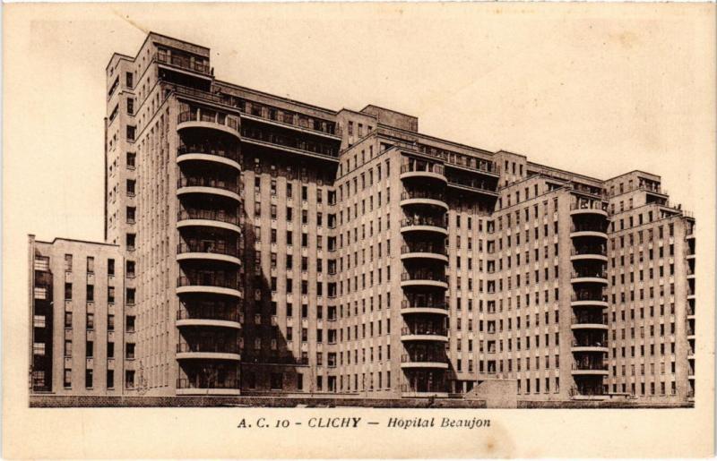 Carte postale ancienne Hôpital Beaujon à Clichy