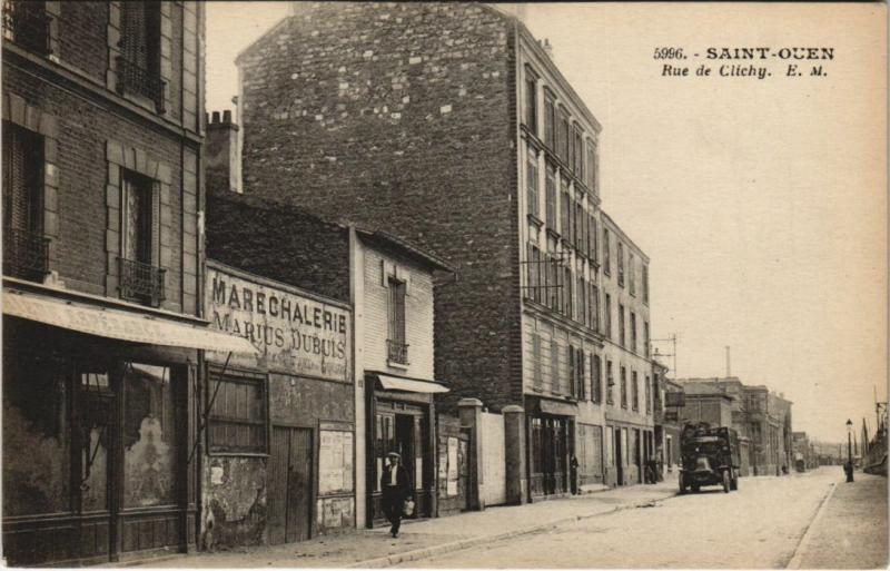 Carte postale ancienne Saint-Ouen - Rue de Clichy