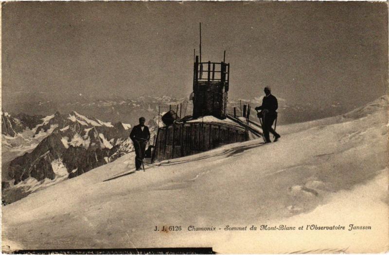 Carte postale ancienne Chamonix - Sommet du Mont-Blanc et l'Observatoire