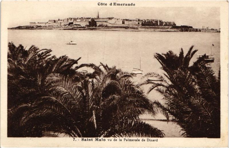 Carte postale ancienne Saint-Malo vu de la Palmeraie de Dinard France à Dinard