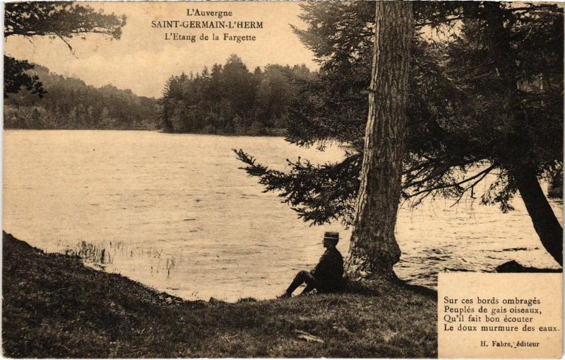 Carte postale ancienne St.Germain l'Herm L'Etang de la Fargette France