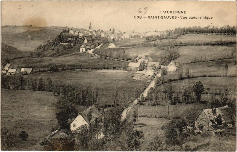Carte postale ancienne Saint-Sauves Vue panoramique France