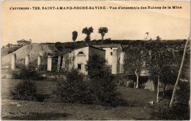 Carte postale ancienne St.Amand Roche Savine Vue d'ensemble des Ruines France