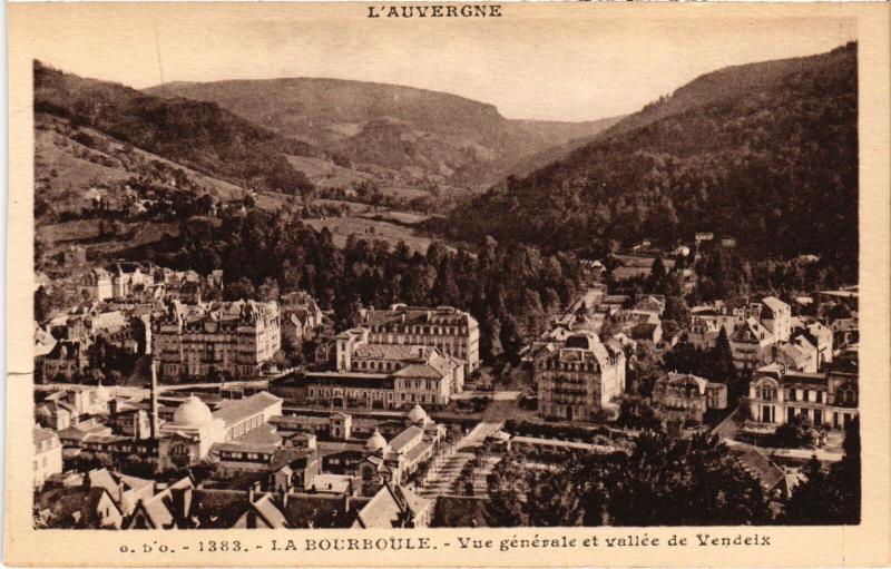 Carte postale ancienne La Bourboule Vue Generale et vallee de Vendeix France à La Bourboule