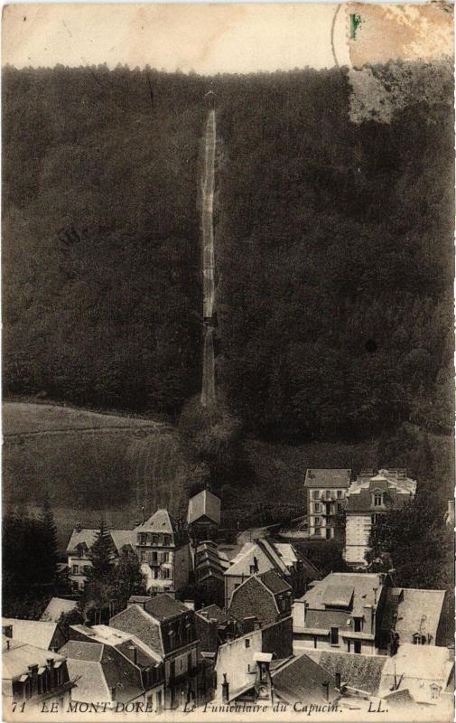 Carte postale ancienne Mont-Dore Le Funiculaire du Capucin France à Mont-Dore