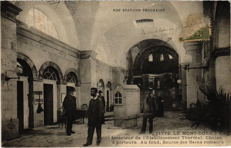 Carte postale ancienne Mont-Dore Interieur de l'Etablissement Thermal France à Mont-Dore