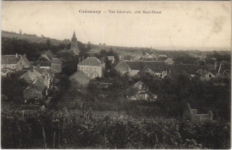 Carte postale ancienne Cresancy - Vue générale cote Nord-Ouest