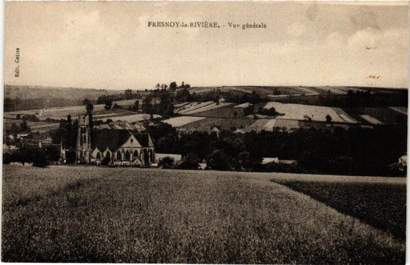 Carte postale ancienne Fresnoy la Riviere Vue Generale France