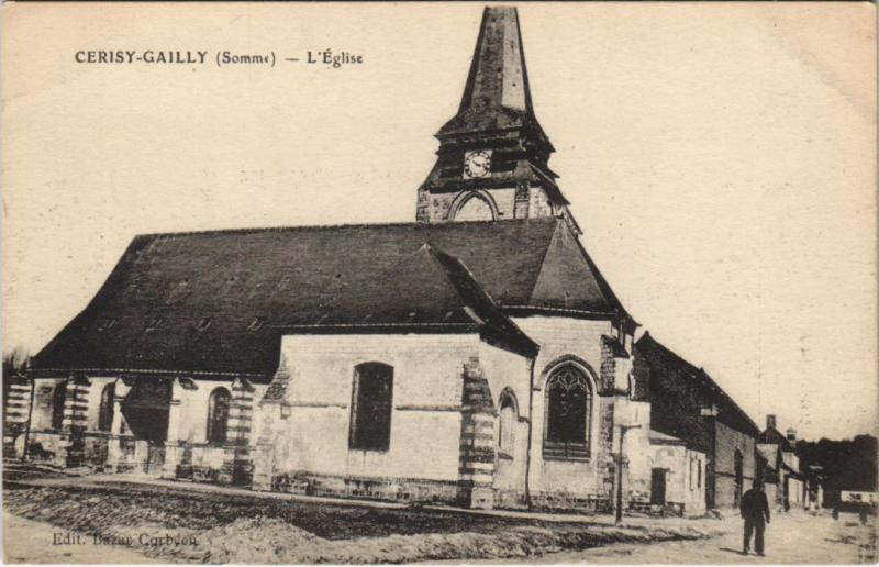 Carte postale ancienne Cerisy-Gailly - L'Eglise à Cerisy