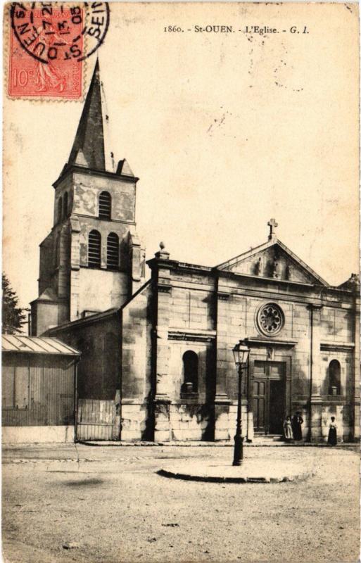 Carte postale ancienne Saint-Ouen Eglise