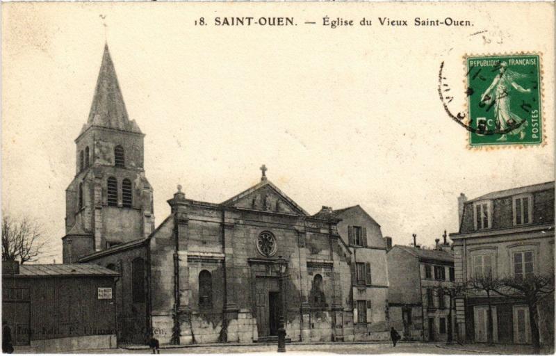 Carte postale ancienne Saint-Ouen Eglise