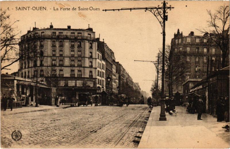 Carte postale ancienne Saint-Ouen La Porte de Saint-Ouen