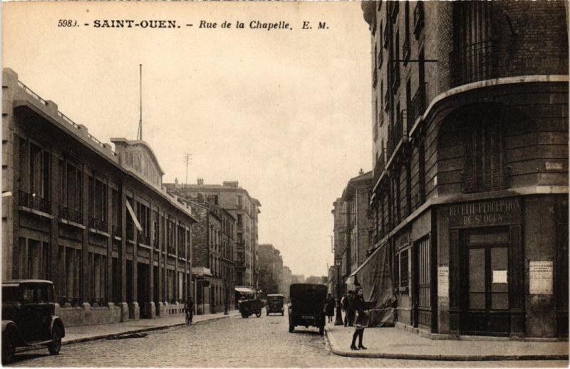 Carte postale ancienne Saint-Ouen Rue de la Chapelle