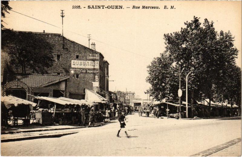 Carte postale ancienne Saint-Ouen Rue Marceau