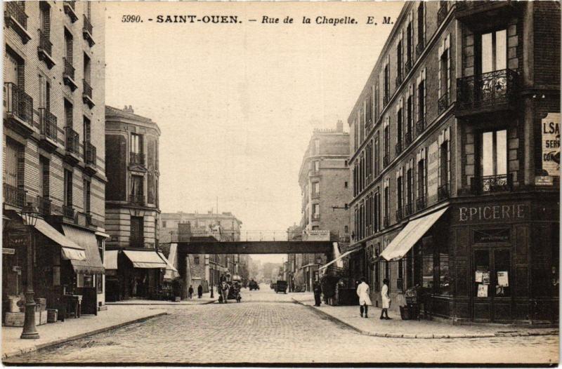 Carte postale ancienne Saint-Ouen Rue de la Chapelle