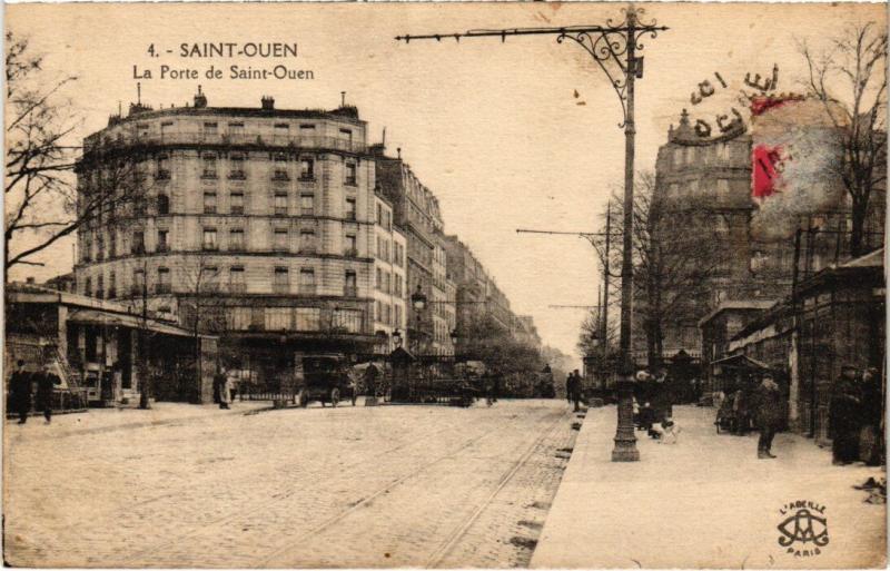Carte postale ancienne Saint-Ouen Porte de Saint-Ouen