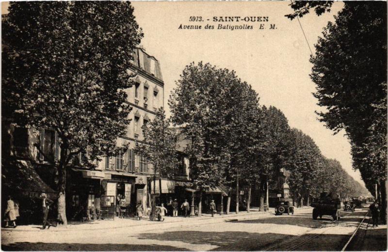 Carte postale ancienne Saint-Ouen Avenue des Batignolles