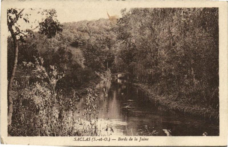 Carte postale ancienne Saclas-Bords de la Juine à Saclas