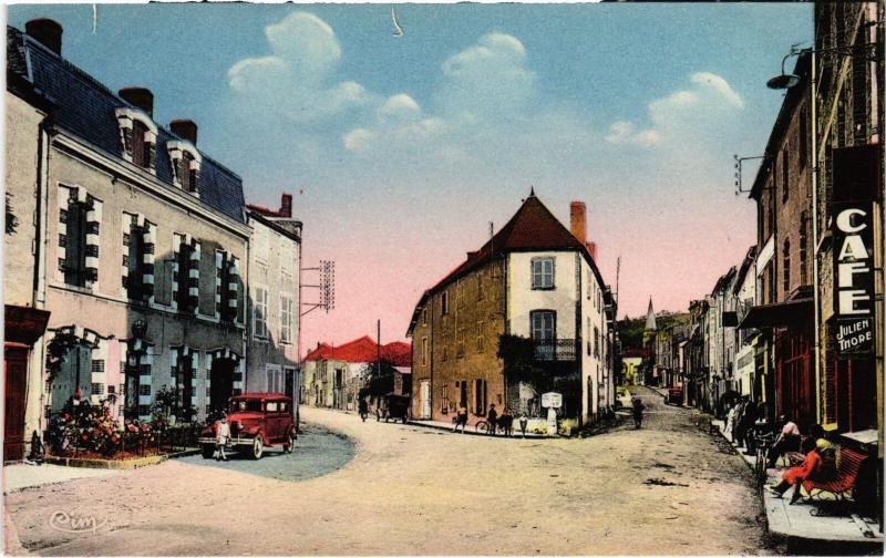 Carte postale ancienne Combronde Quartier du Lac et Grand rue France à Combronde