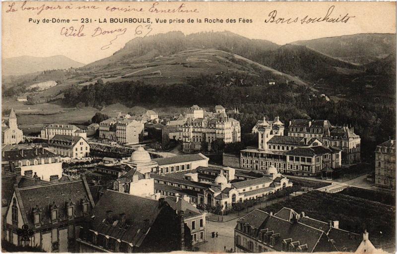 Carte postale ancienne La Bourboule Vue prise de la Roche des Fees France à La Bourboule