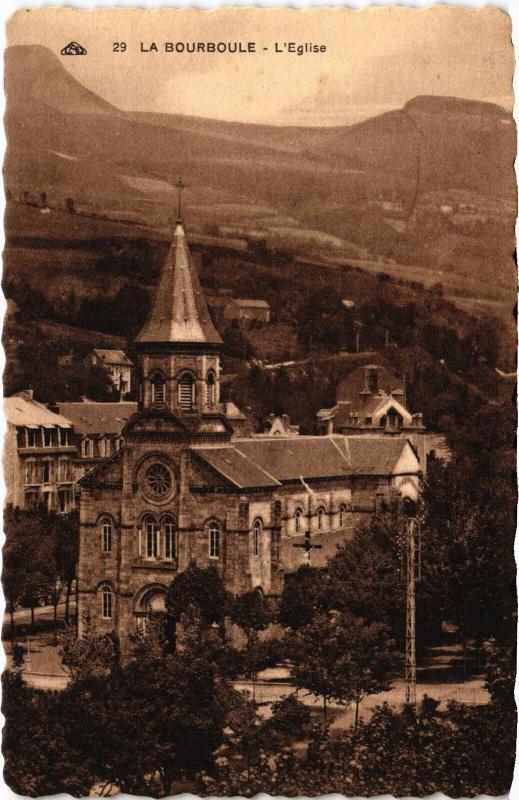 Carte postale ancienne La Bourboule L'Eglise France à La Bourboule
