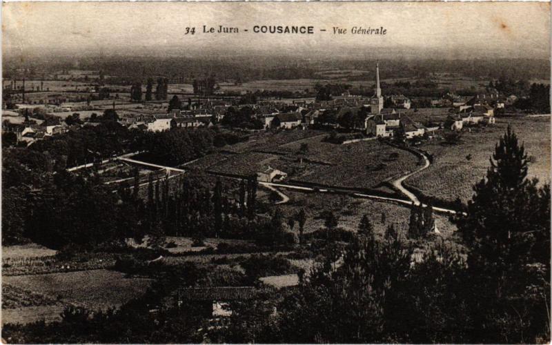 Carte postale ancienne Cousance- Vue generale France à Cousance
