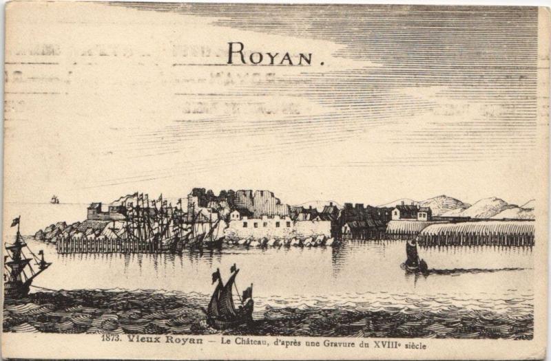 Carte postale ancienne Vieux Royan-Le Chateau d'aprés une Gravure à Royan