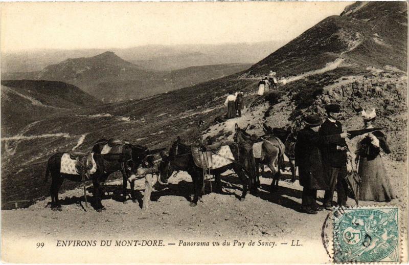Carte postale ancienne Mont-Dore Panorama vu du Puy de Sancy France à Mont-Dore