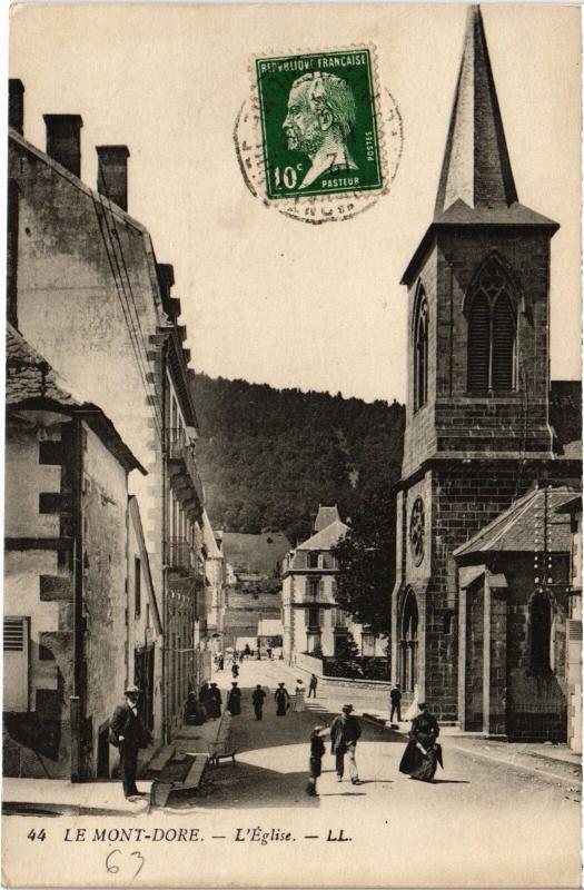 Carte postale ancienne Mont-Dore L'Eglise France à Mont-Dore