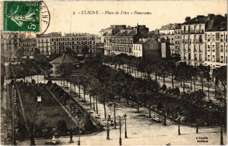 Carte postale ancienne Clichy sous Bois Place de Fetes, Panorama France à Clichy-sous-Bois