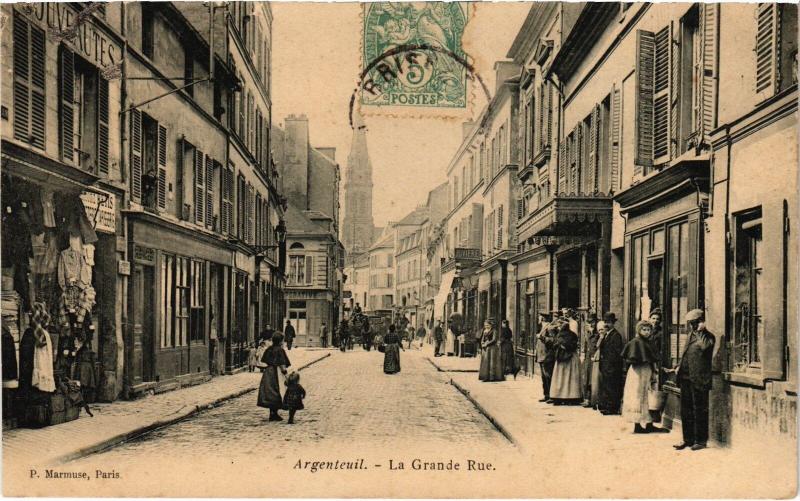 Carte postale ancienne Argenteuil Grande Rue à Argenteuil